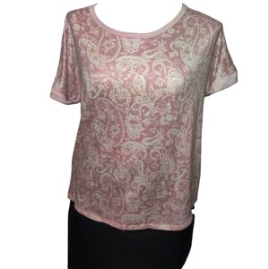 Lucky Brand Pink Paisley Top XL